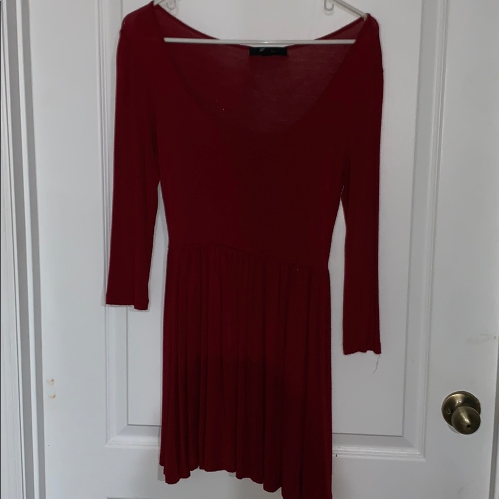 Red mini dress